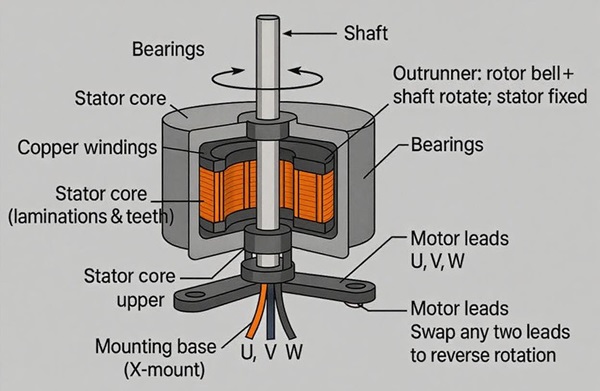 Working Principle of Brushless Drone Motors Explained